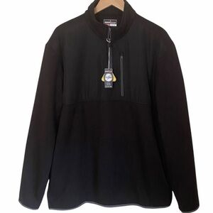 Grand Slam XL Golf 1/4 Zip Pullover Black Soft Warm UPF 50 Athleisure Sporty New